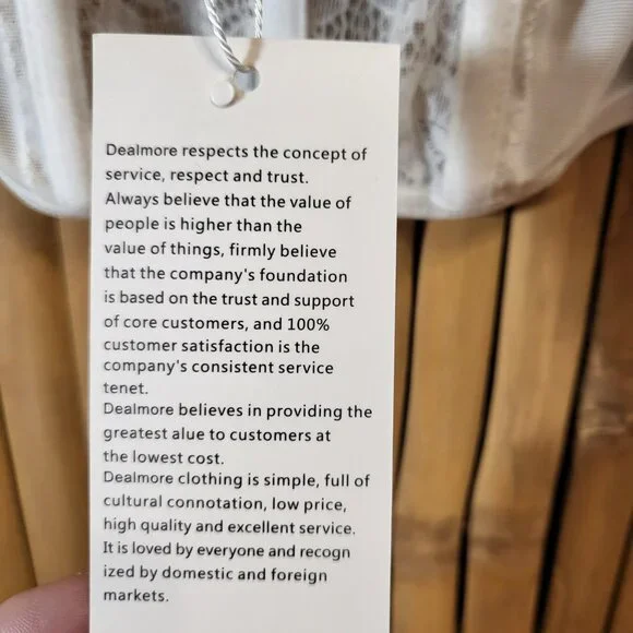 Dealmore Corset Top w/Spaghetti Straps Size Large White NEW - Picture 5 of 7